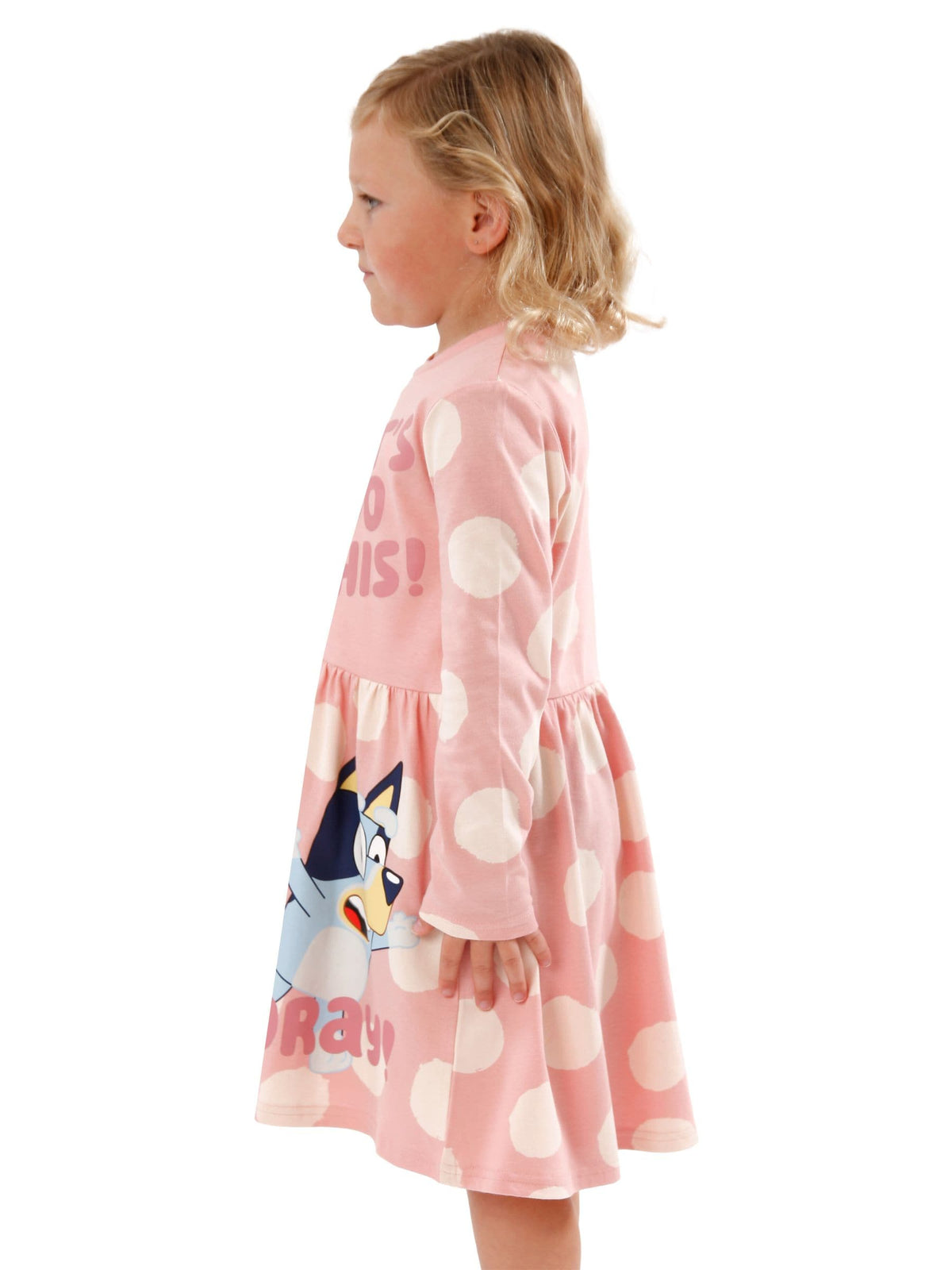 Character Pink Bluey And Bingo Long Sleeve Dress - image 2