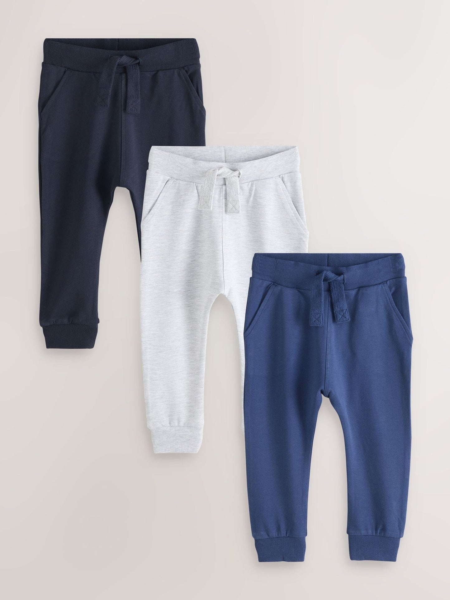 Dsiney Kidz - Blue/Grey/Navy Super Skinny Joggers 3 Pack (3mths-7yrs) image 1
