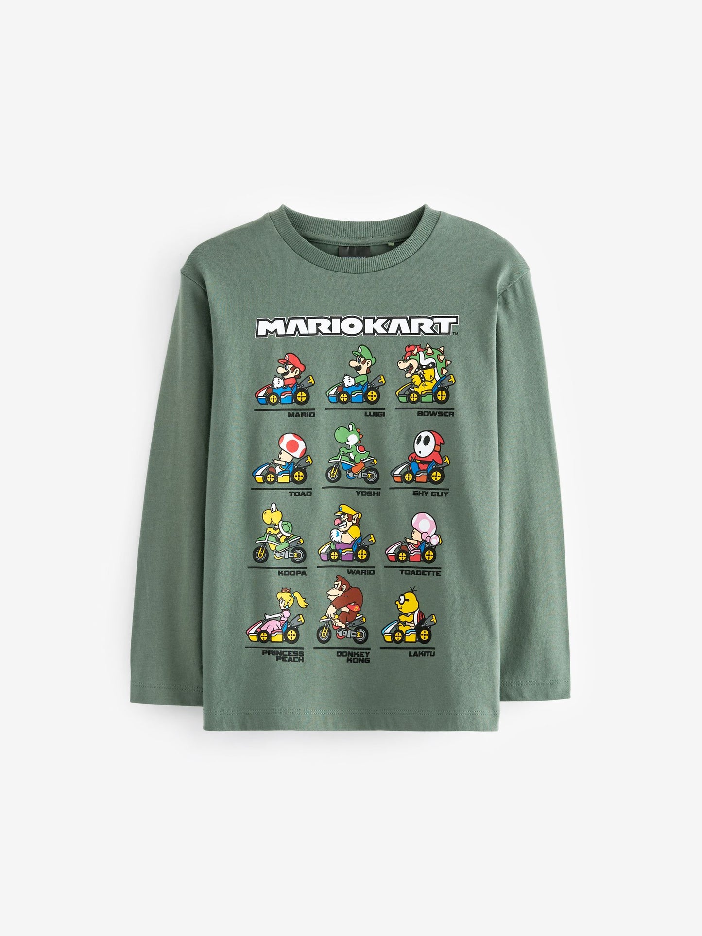 Dsiney Kidz - Mario Kart Green Gaming Long Sleeve T-Shirt (3-16yrs) image 1