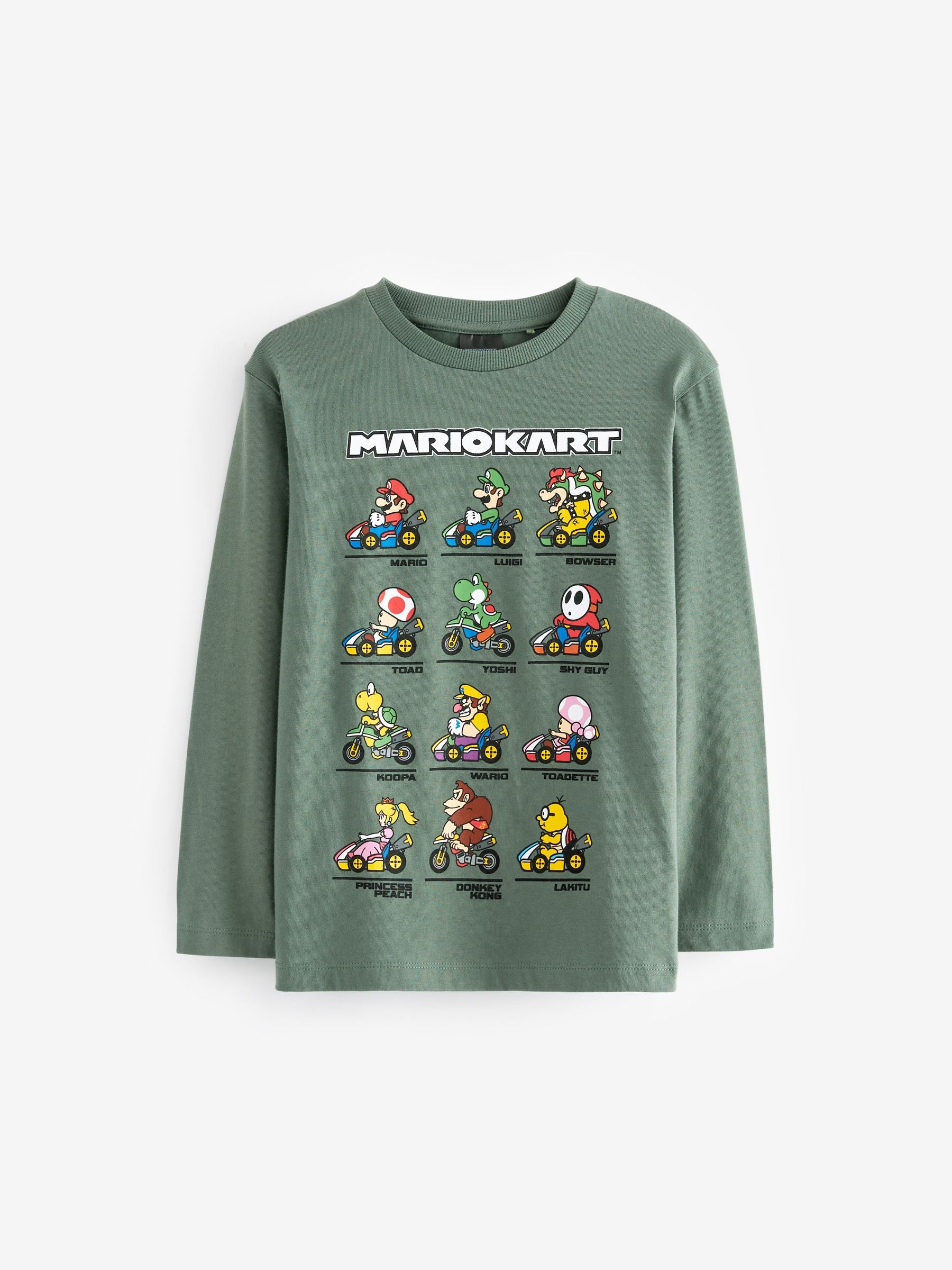 Dsiney Kidz - Mario Kart Green Gaming Long Sleeve T-Shirt (3-16yrs) image 1