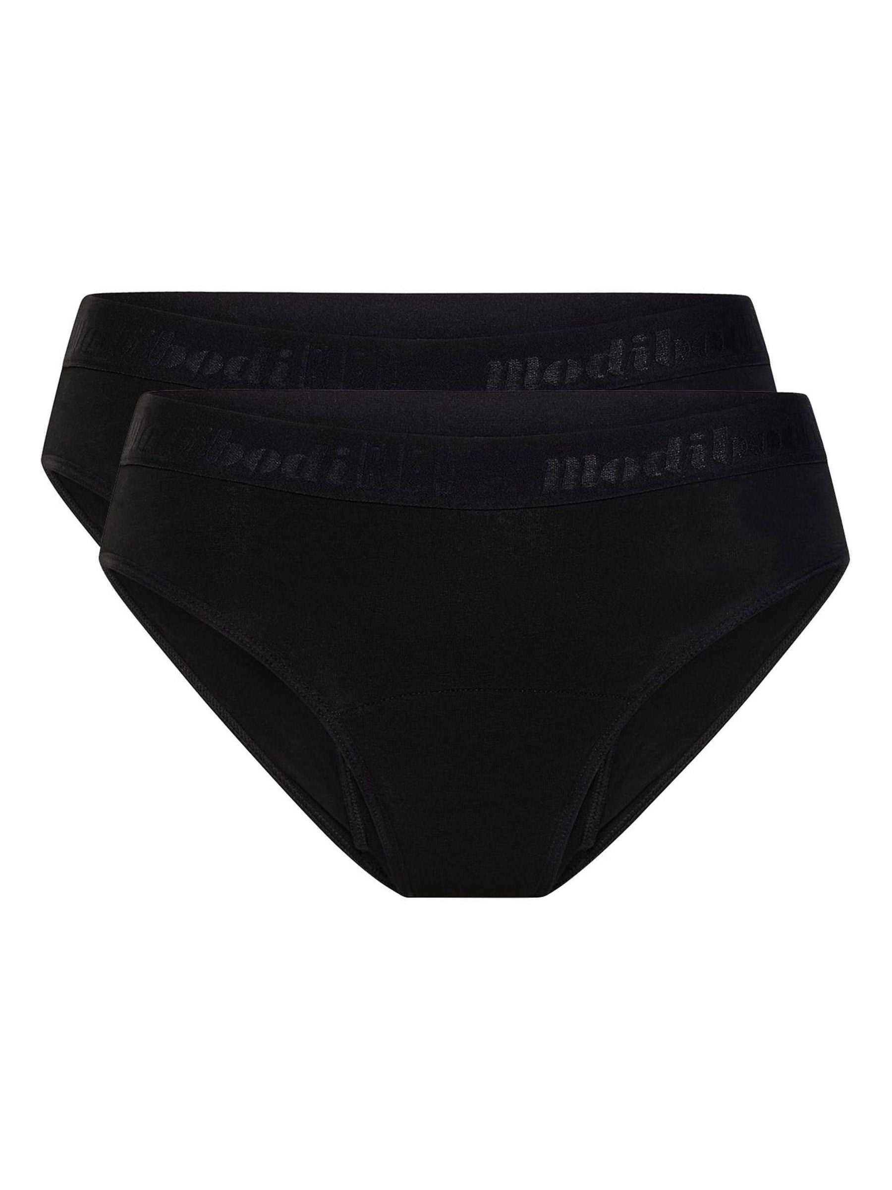 Dsiney Kidz - ModiBodi Black Period - Teen Underwear Period Kit with Hipster Bikini Moderate 2 Pack image 1
