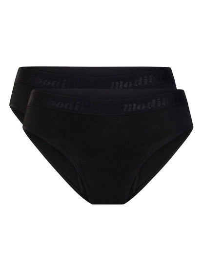 Dsiney Kidz - ModiBodi Black Period - Teen Underwear Period Kit with Hipster Bikini Moderate 2 Pack image 1