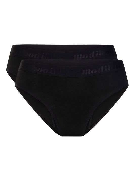 Dsiney Kidz - ModiBodi Black Period - Teen Underwear Period Kit with Hipster Bikini Moderate 2 Pack image 1