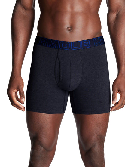 Dsiney Kidz - Under Armour Blue/Grey Cotton Blend Performance Tech 6in Boxers 3 Pack image 2