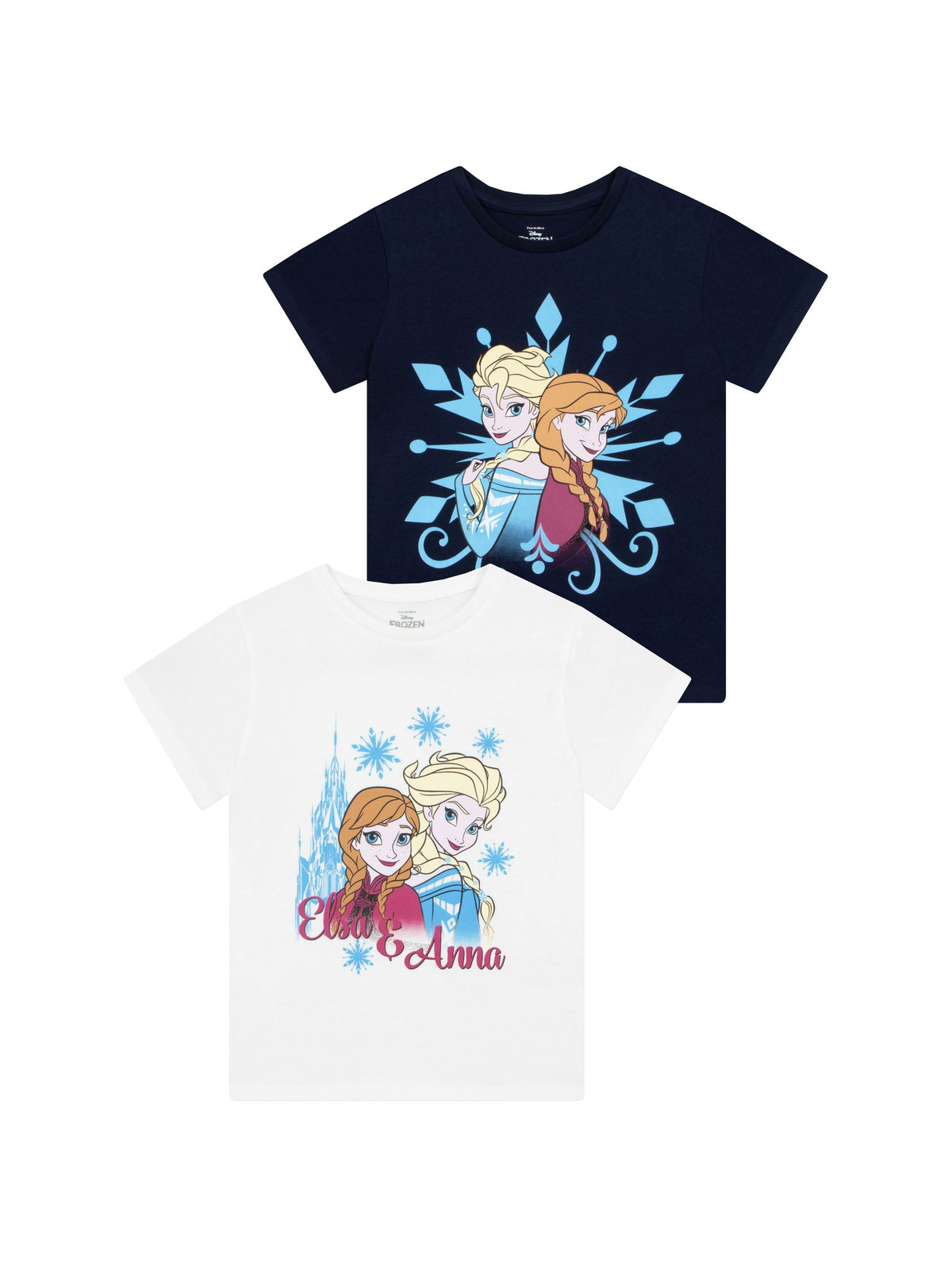 Character White Disney Frozen T-Shirts 2 Pack - image 1