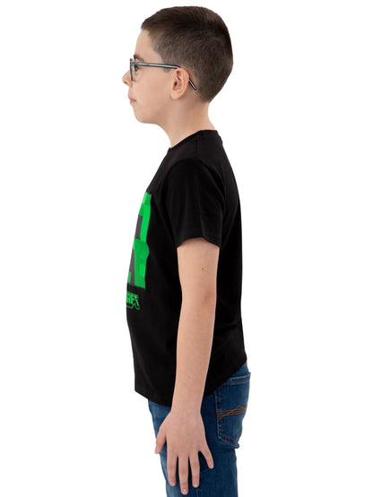 Character Black Minecraft Short Sleeve Creeper T-Shirt - image 6