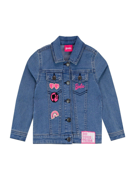 Character Blue Barbie Denim Jacket With Embroidered Patches - image 1