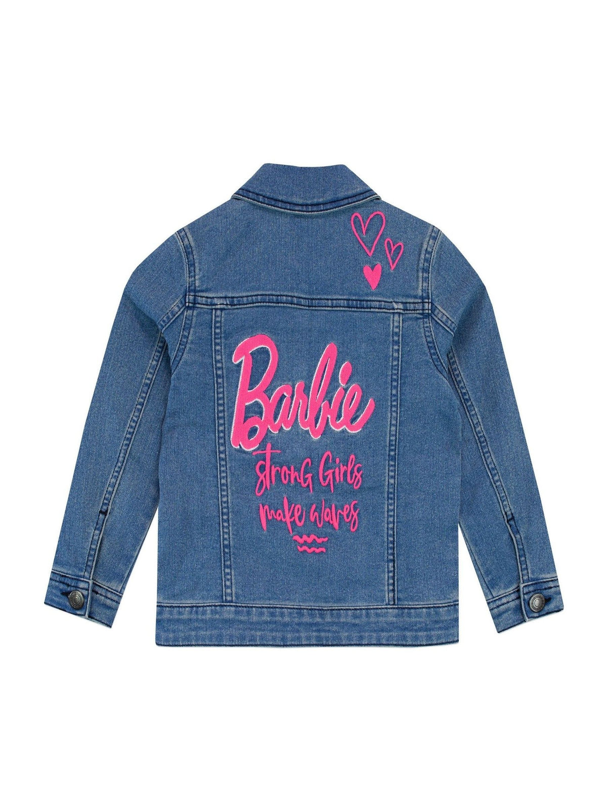 Character Blue Barbie Denim Jacket With Embroidered Patches - image 2