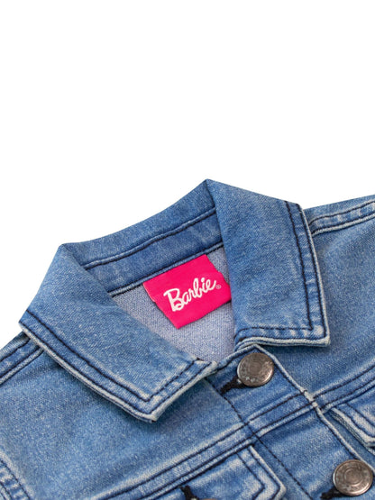 Character Blue Barbie Denim Jacket With Embroidered Patches - image 3