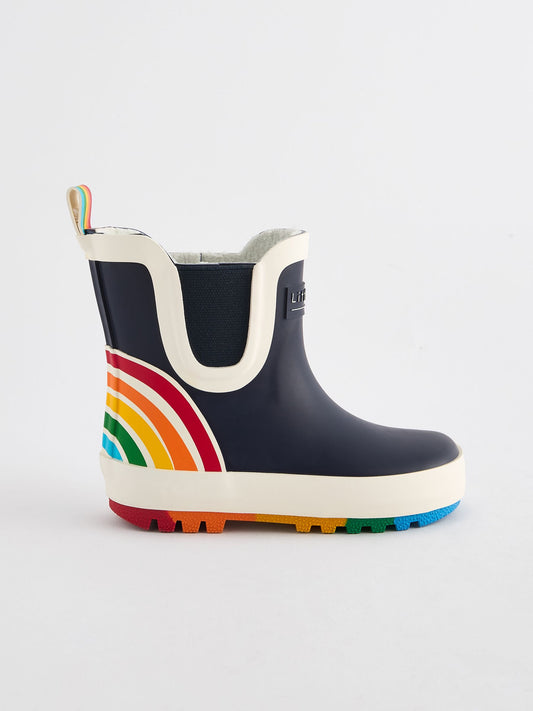 Little Bird by Jools Oliver Navy Little Bird by Jools Oliver Rainbow Welly Boots image 1
