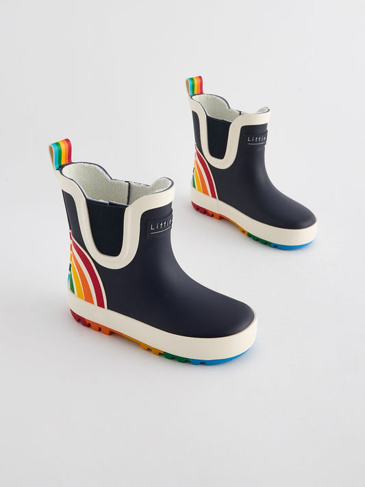 Little Bird by Jools Oliver Navy Little Bird by Jools Oliver Rainbow Welly Boots image 2