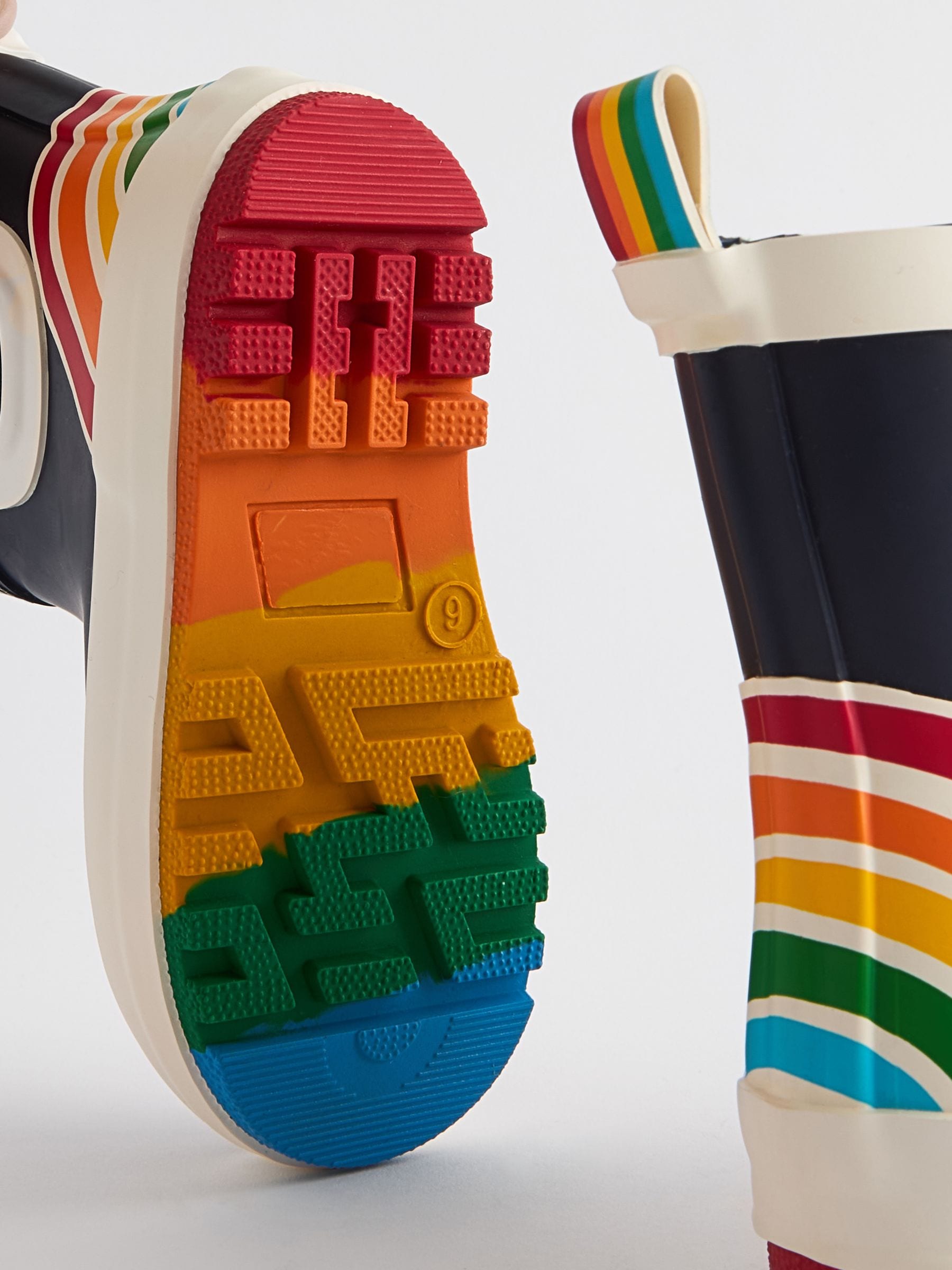 Little Bird by Jools Oliver Navy Little Bird by Jools Oliver Rainbow Welly Boots image 4