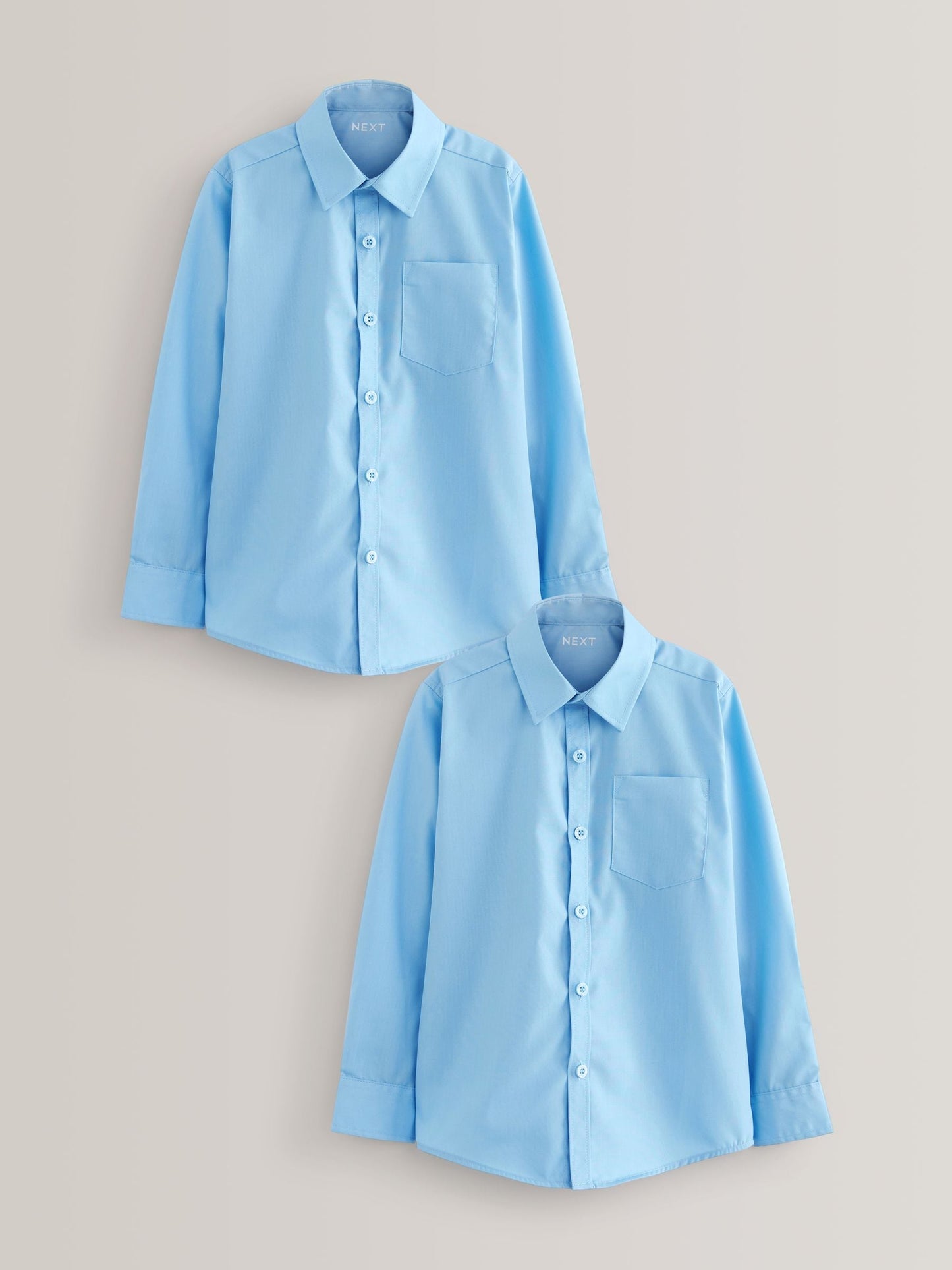 Dsiney Kidz - Blue Regular Fit Long Sleeve School 2 Pack Shirts (3-17yrs) image 1