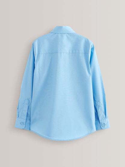 Dsiney Kidz - Blue Regular Fit Long Sleeve School 2 Pack Shirts (3-17yrs) image 3