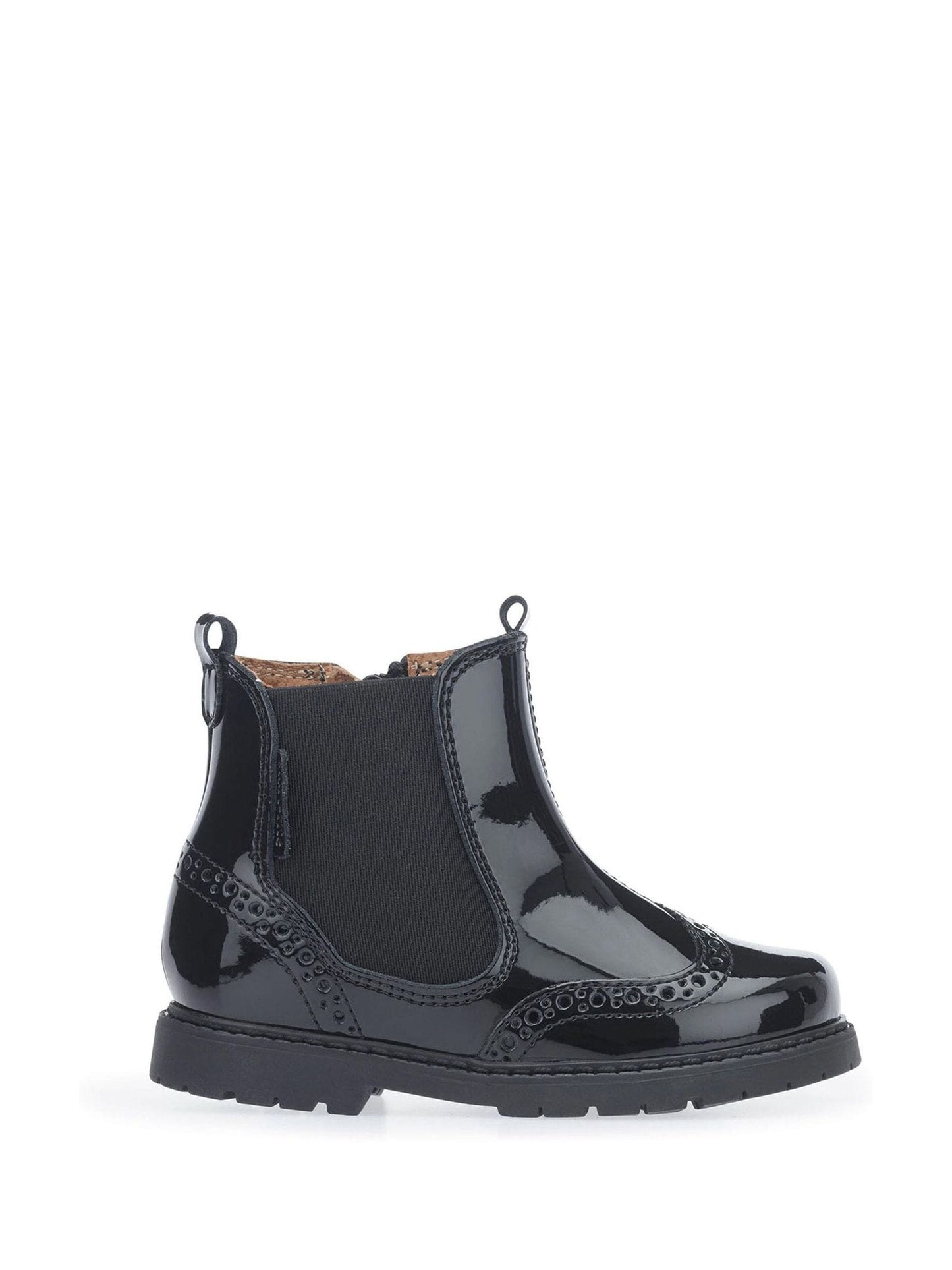 Start Rite Black Patent Leather Zip-Up Chelsea Boots image 1