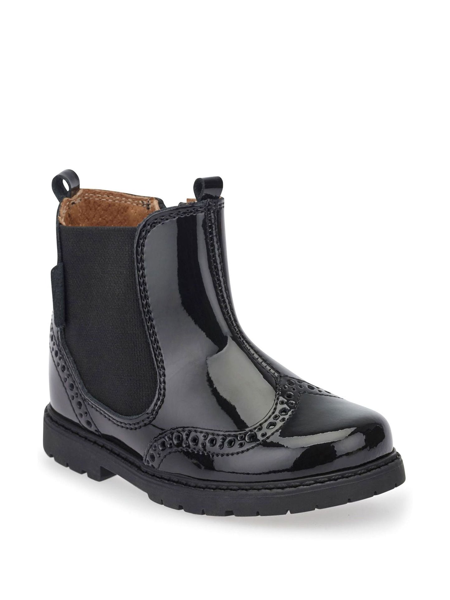 Start Rite Black Patent Leather Zip-Up Chelsea Boots image 3