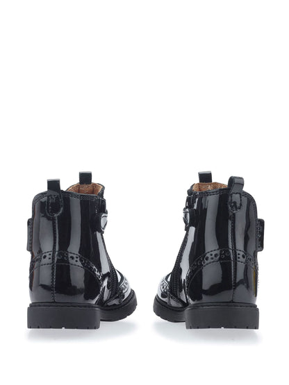 Start Rite Black Patent Leather Zip-Up Chelsea Boots image 4