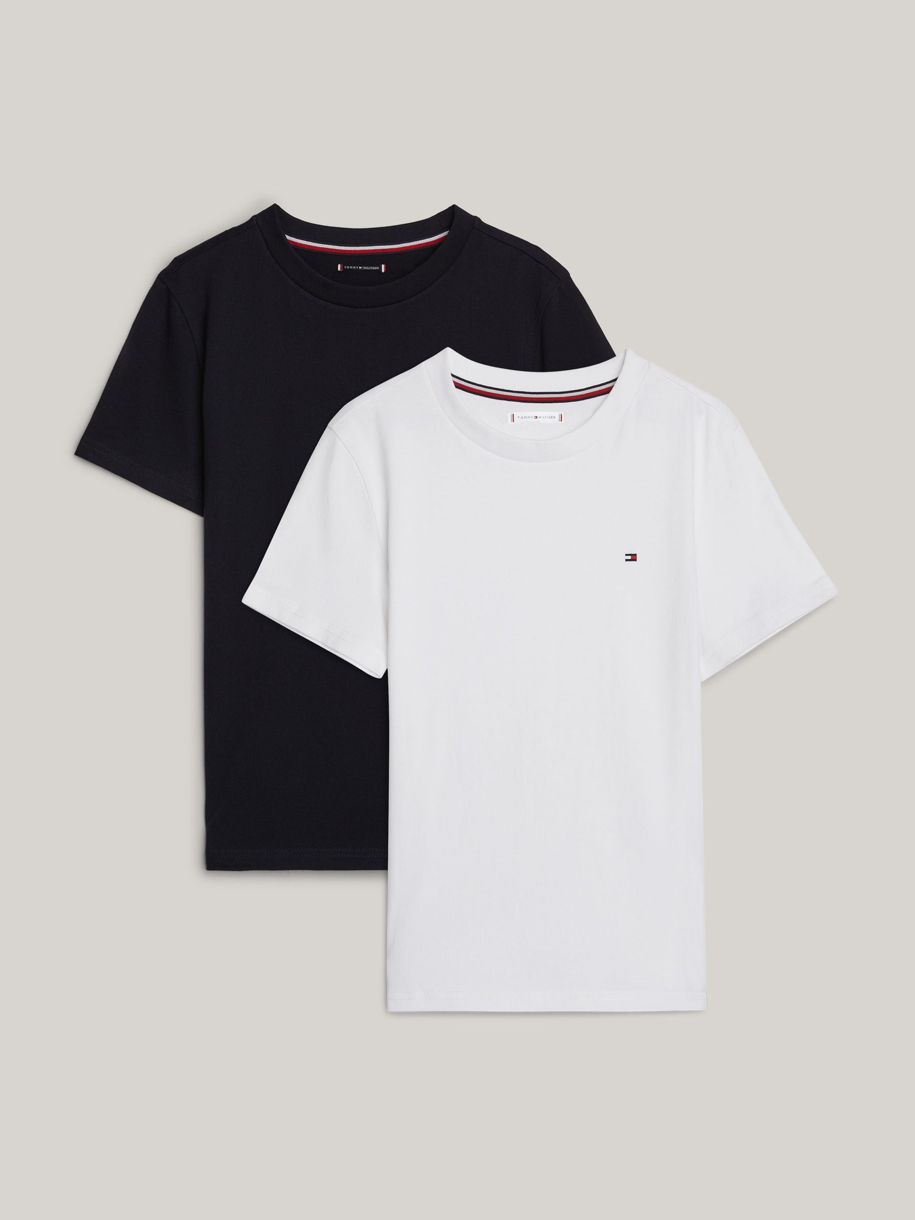 Dsiney Kidz - Tommy Hilfiger Black/White Short Sleeve Cotton T-Shirts 2 Pack image 1