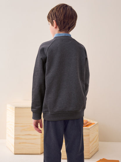 Dsiney Kidz - Charcoal Crew Neck School Sweater (3-16yrs) image 2