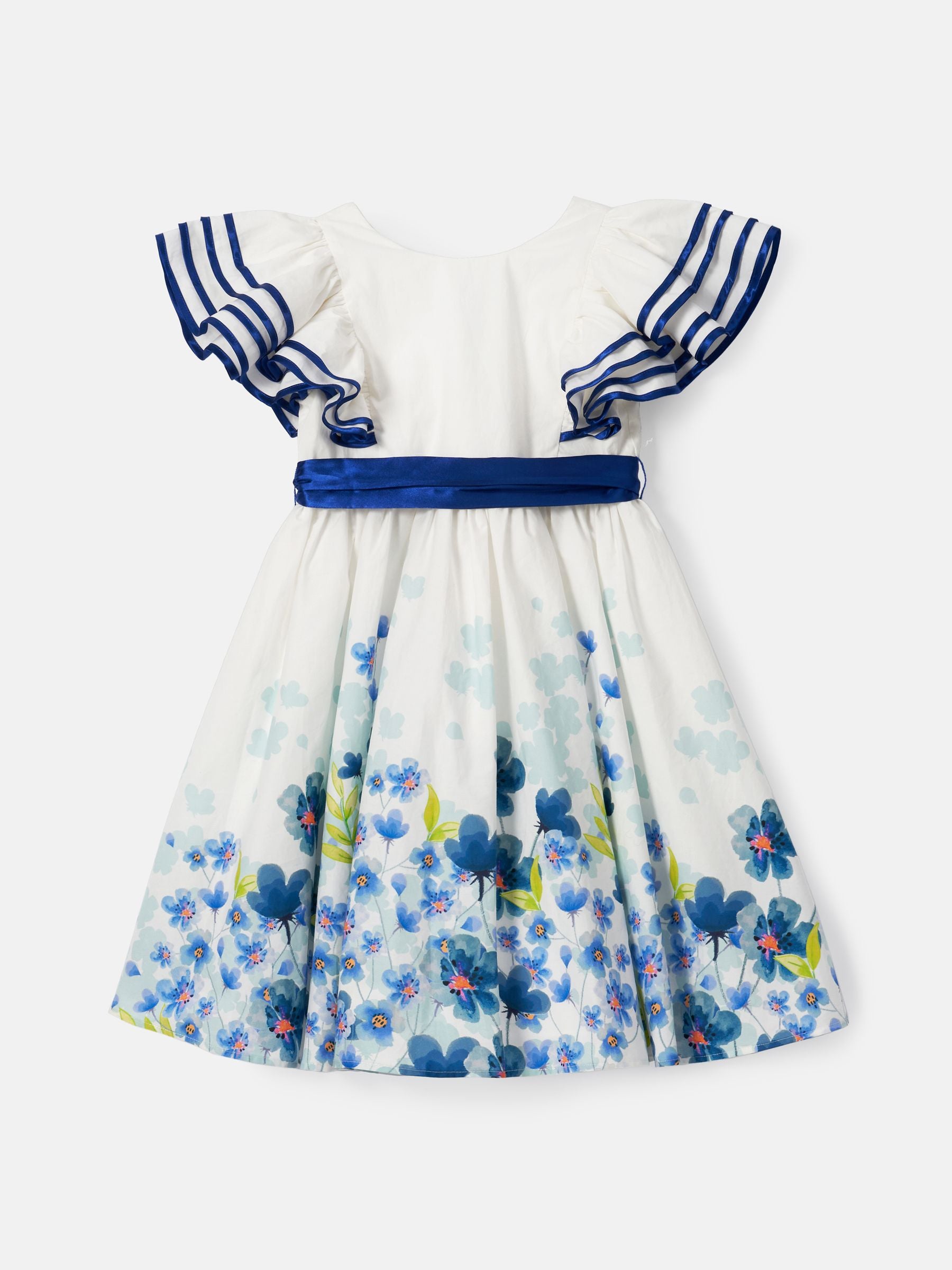 Angel & Rocket White Border Print Emillie Tie Sash Dress image 5