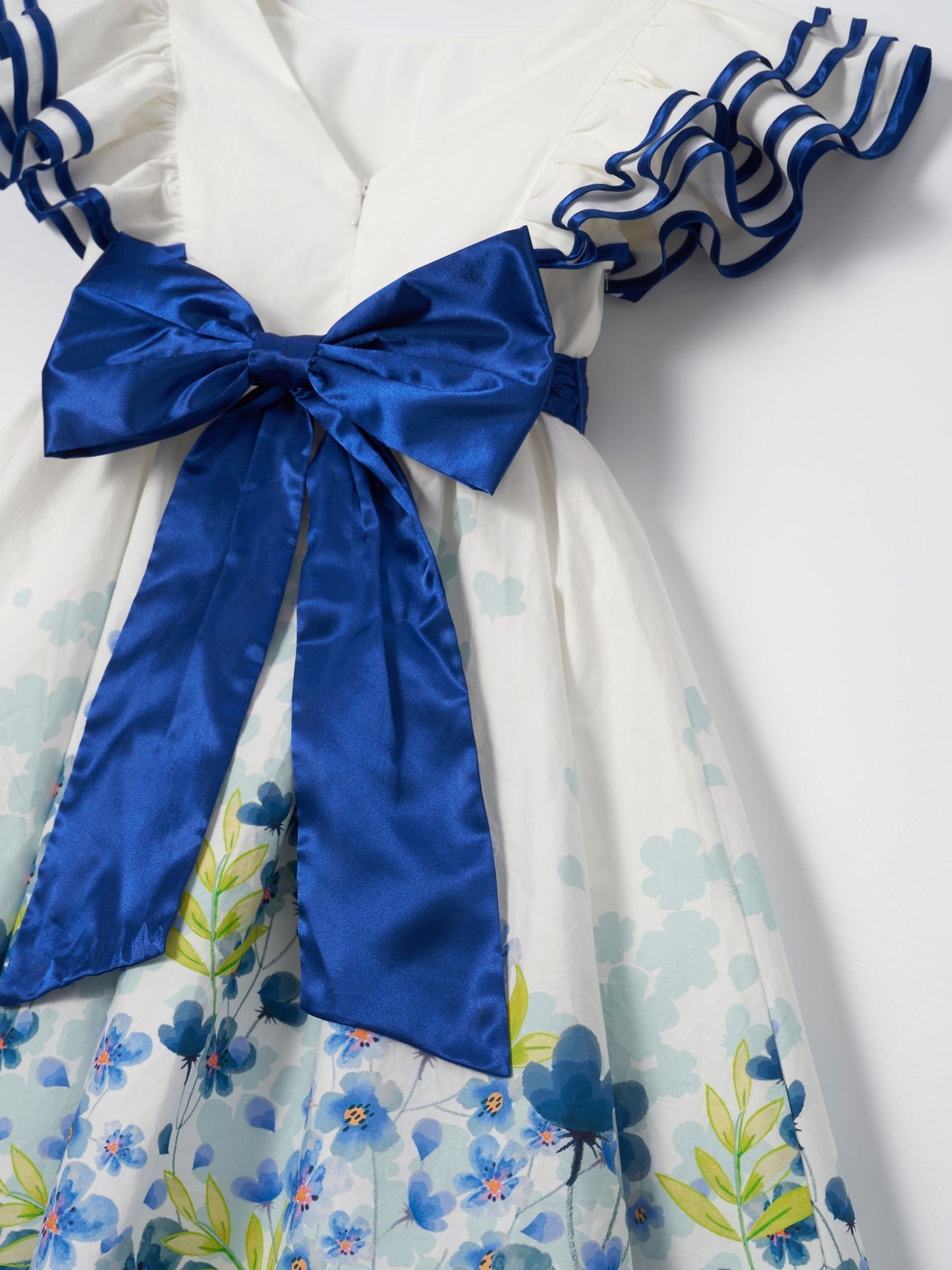 Angel & Rocket White Border Print Emillie Tie Sash Dress image 7