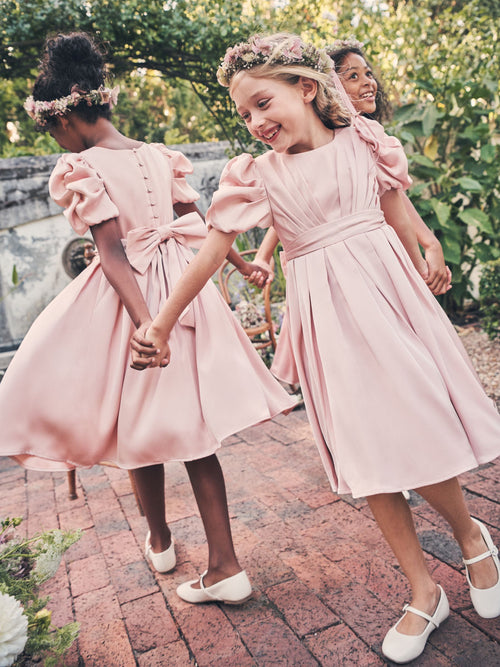 Dsiney Kidz - Angel & Rocket Blush Pink Portia Pleated Bodice Bow Dress image 1