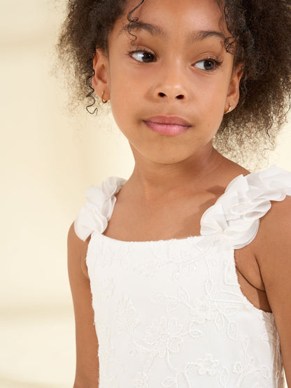 Angel & Rocket White Sparkle Embroidered Olivia Dress image 4