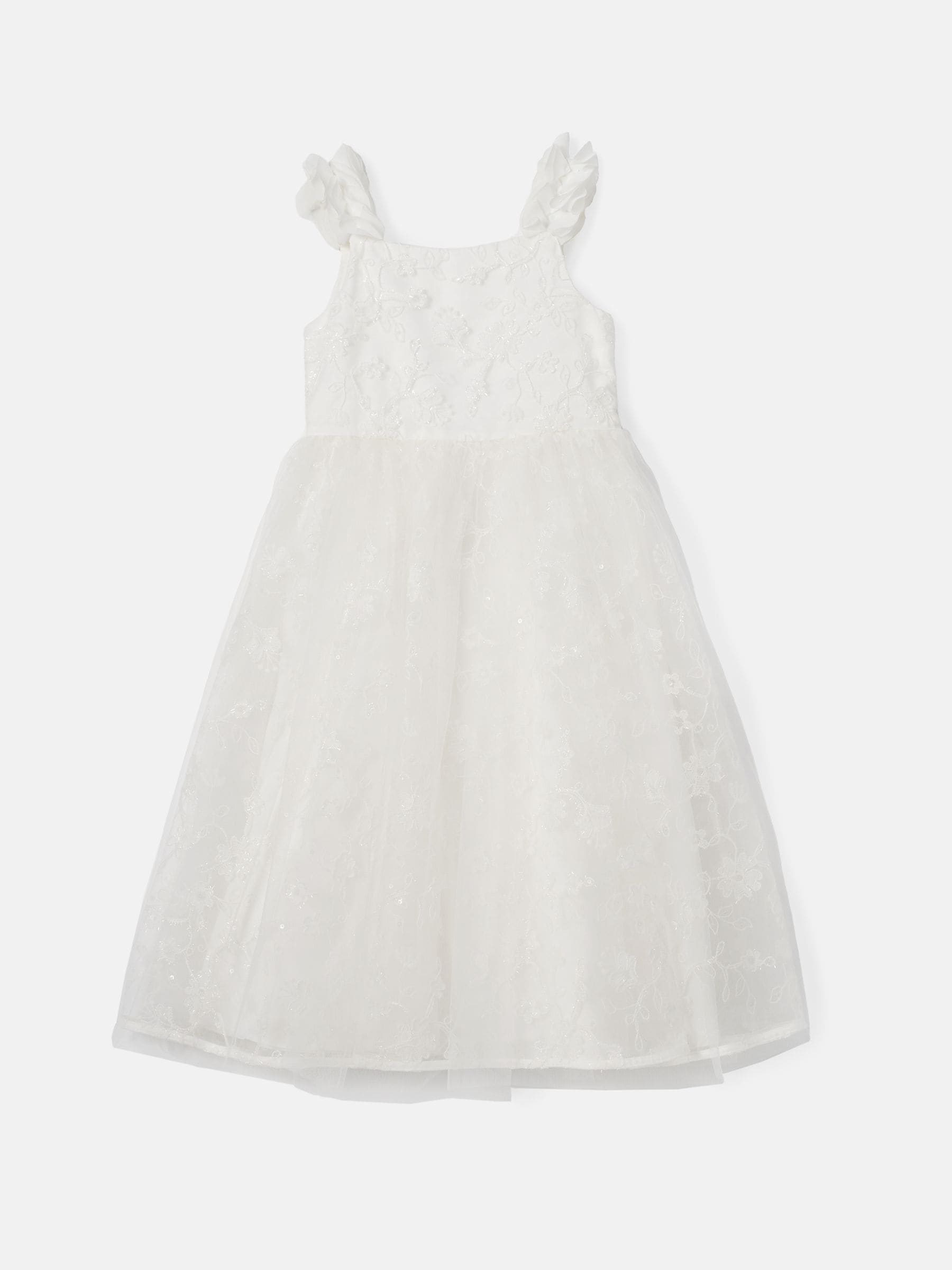 Angel & Rocket White Sparkle Embroidered Olivia Dress image 5