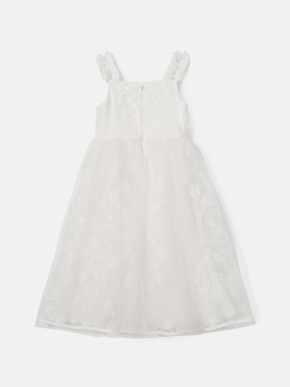 Angel & Rocket White Sparkle Embroidered Olivia Dress image 6
