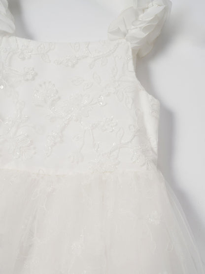 Angel & Rocket White Sparkle Embroidered Olivia Dress image 7