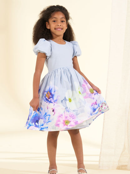 Angel & Rocket Purple Lucia Orchid Border Print Dress image 1