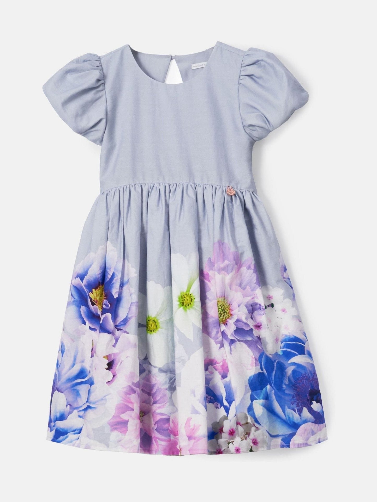 Angel & Rocket Purple Lucia Orchid Border Print Dress image 4