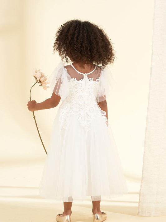 Dsiney Kidz - Angel & Rocket White Cascade Lace Anelise Dress image 2