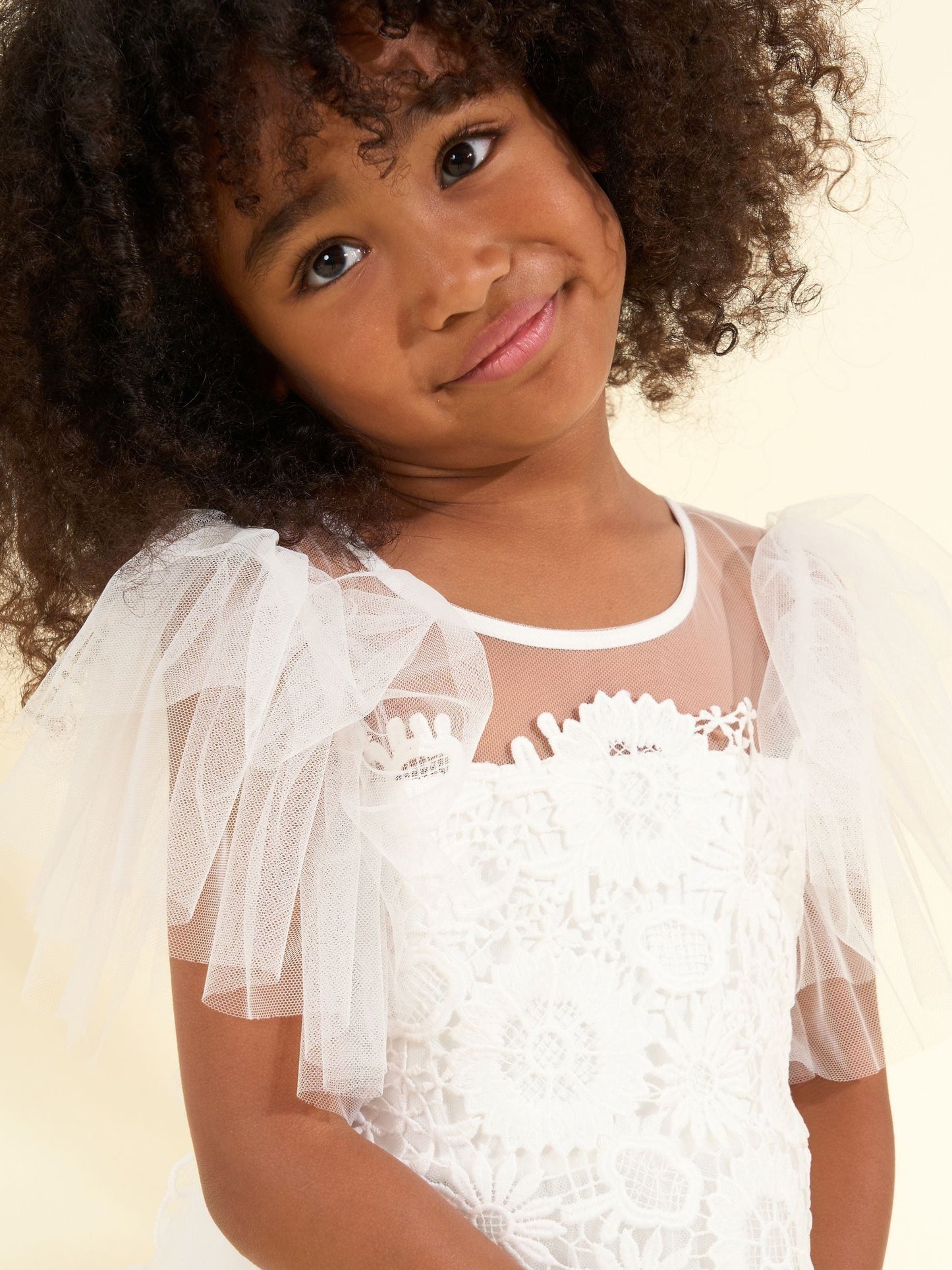 Angel & Rocket White Cascade Lace Anelise Dress image 3