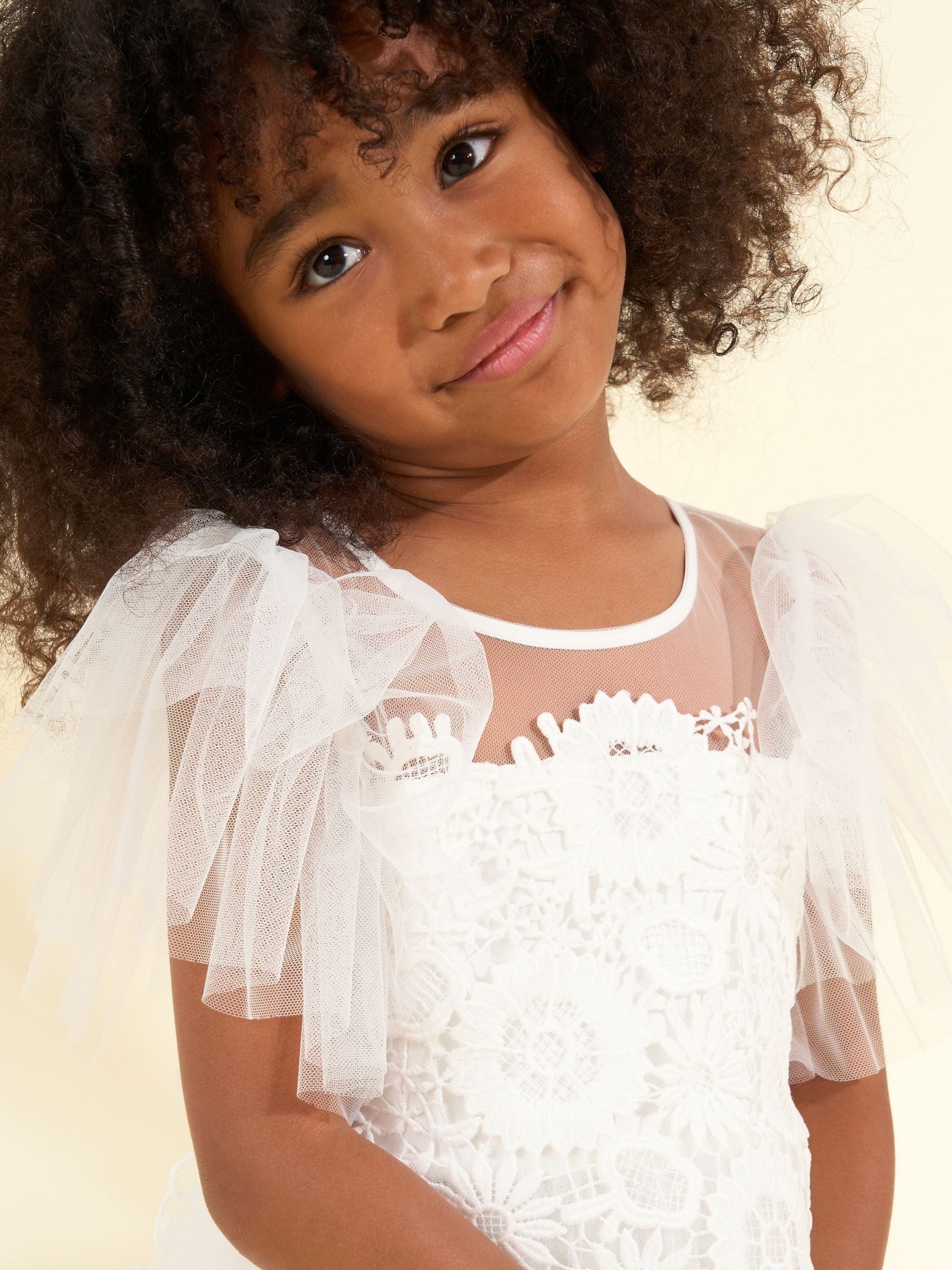 Angel & Rocket White Cascade Lace Anelise Dress image 3