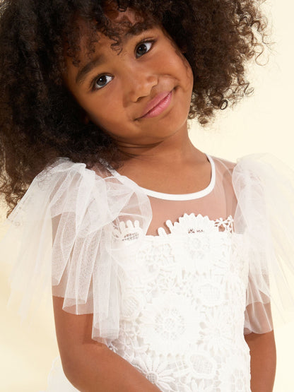 Angel & Rocket White Cascade Lace Anelise Dress image 3