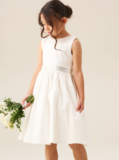 Angel & Rocket White Sequin Bow Claudia Dress image 4