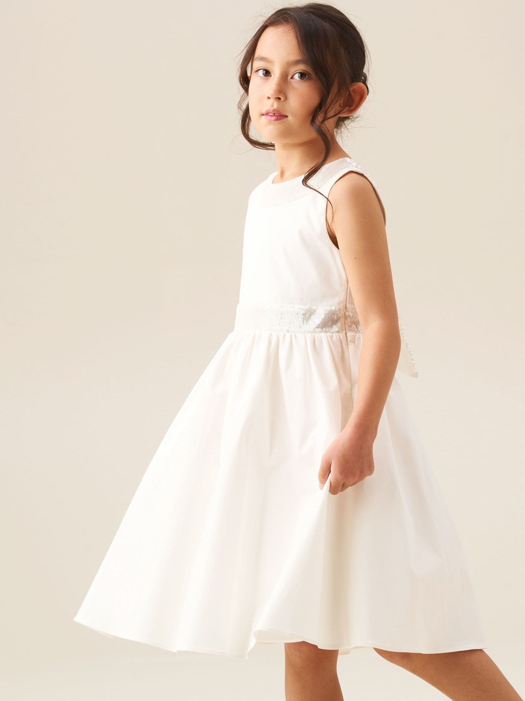 Angel & Rocket White Sequin Bow Claudia Dress image 5
