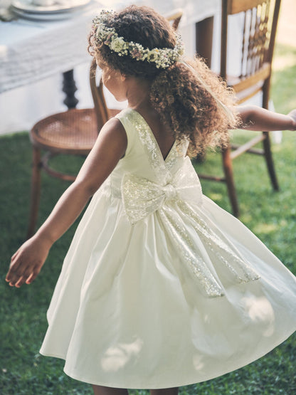 Angel & Rocket White Sequin Bow Claudia Dress image 6