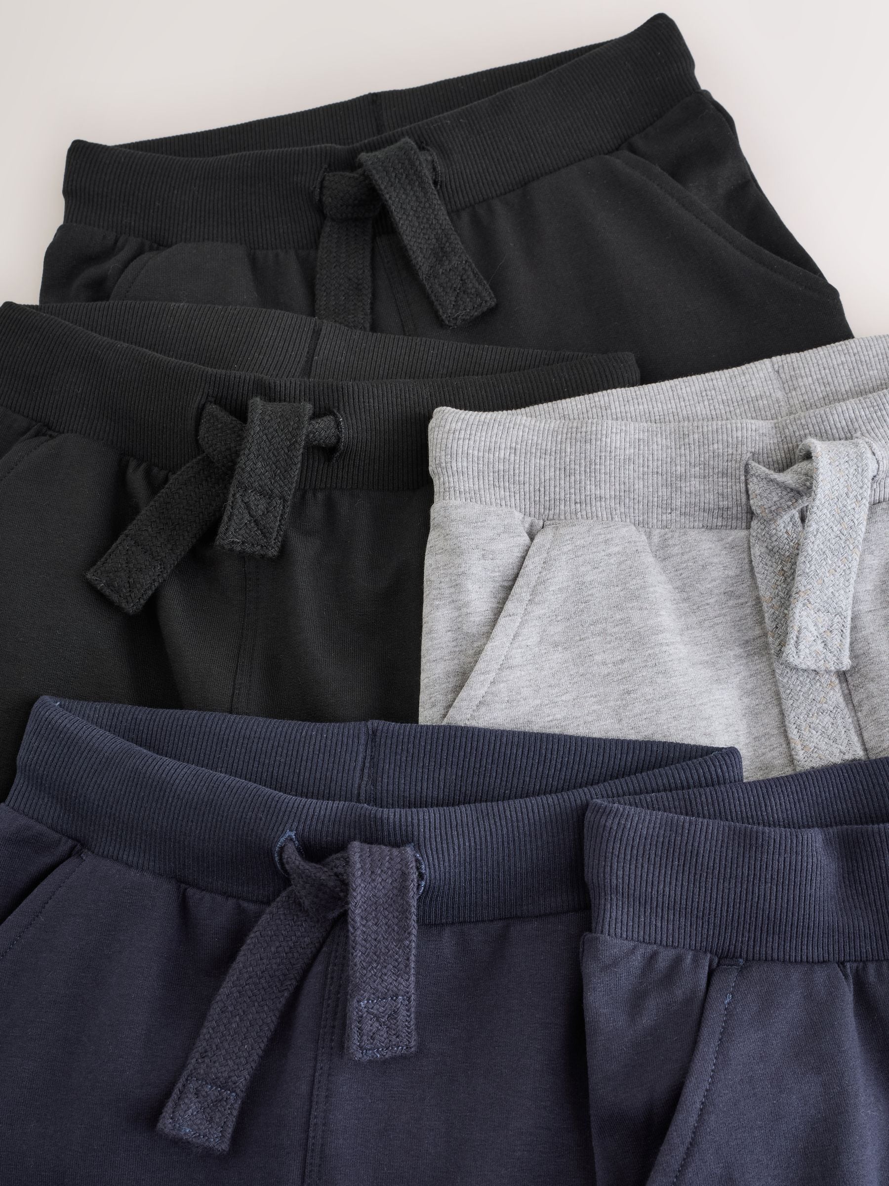 Black/Navy/Grey Skinny Fit Joggers 5 Pack (3mths-7yrs) image 8