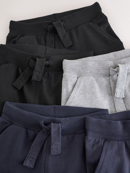 Black/Navy/Grey Skinny Fit Joggers 5 Pack (3mths-7yrs) image 8
