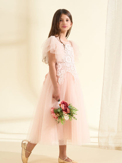 Angel & Rocket Pink Cascade Lace Anelise Dress image 4