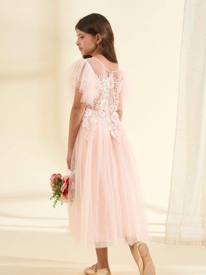 Angel & Rocket Pink Cascade Lace Anelise Dress image 6