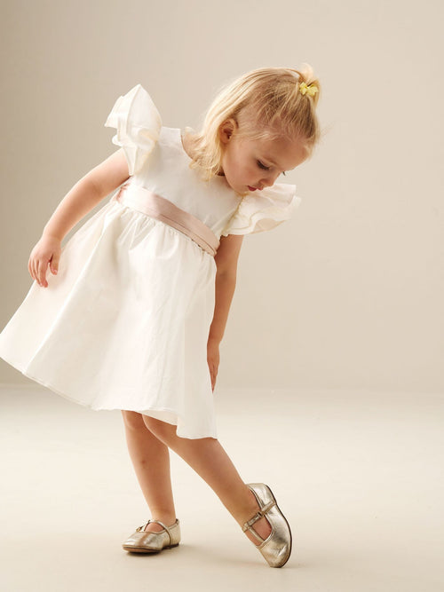 Dsiney Kidz - Angel & Rocket Cream Sylvie Sateen Sash Bow Dress image 1
