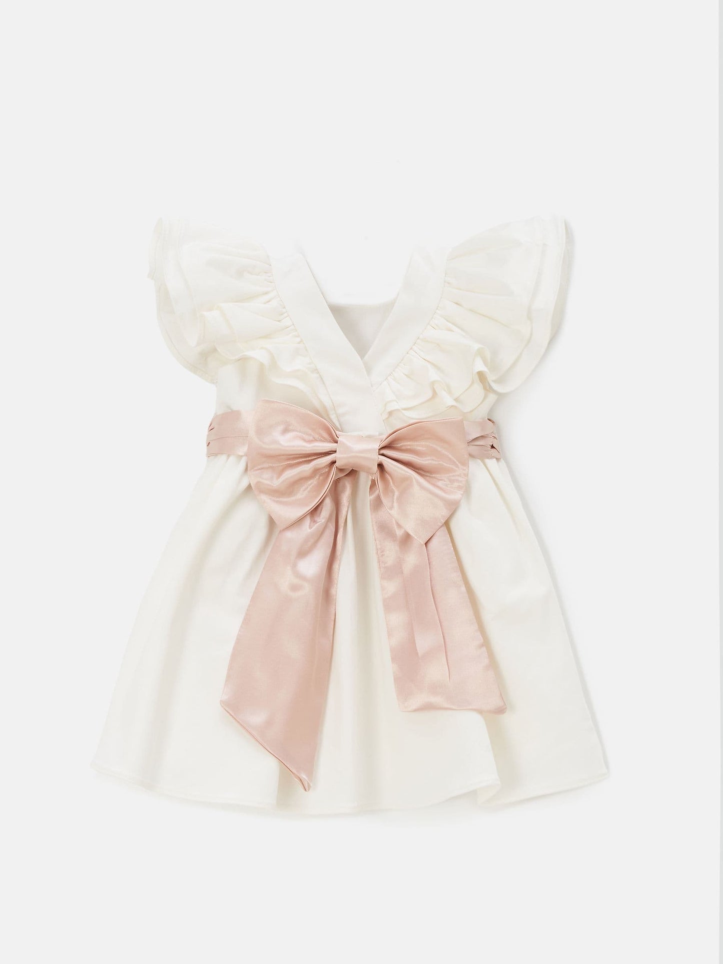 Angel & Rocket Cream Sylvie Sateen Sash Bow Dress image 4