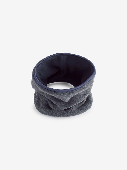 Navy Charcoal Reversible Fleece Snood (3-16yrs) image 1