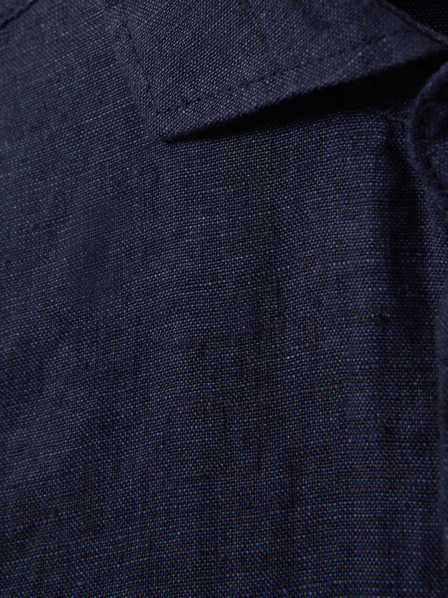 Dsiney Kidz - Reiss Navy Ruban 3-9 yrs Linen Cutaway Collar Shirt image 5