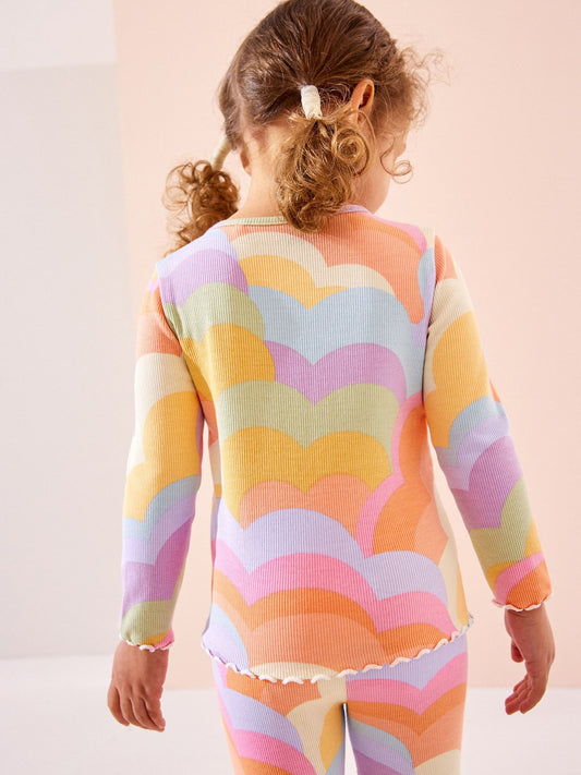 Rainbow Cotton Rich Long Sleeve Rib T-Shirt (3mths-7yrs) image 3