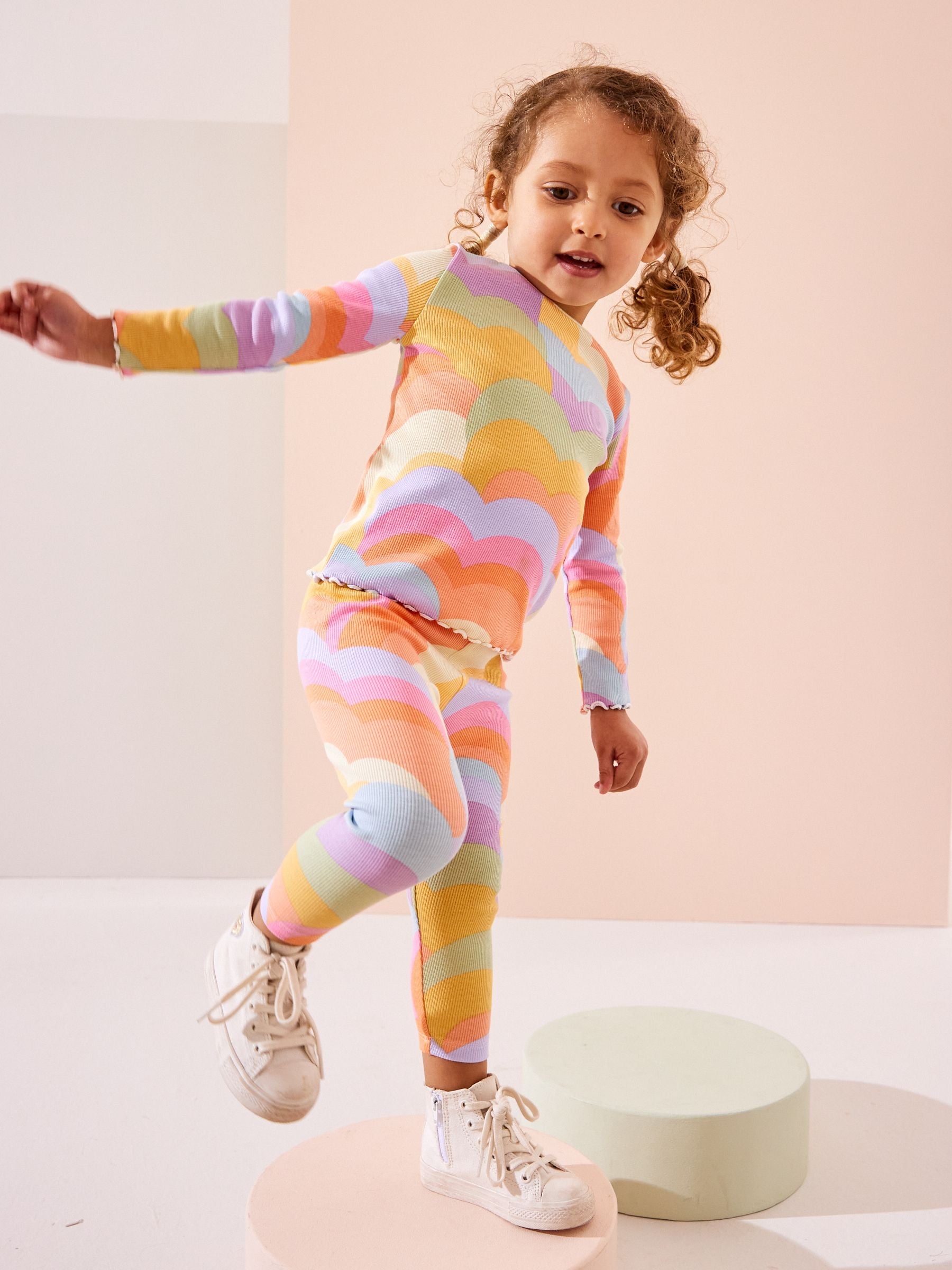 Rainbow Cotton Rich Long Sleeve Rib T-Shirt (3mths-7yrs) image 4