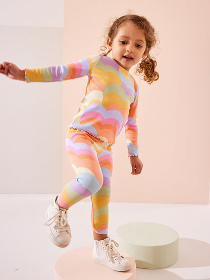 Rainbow Cotton Rich Long Sleeve Rib T-Shirt (3mths-7yrs) image 4